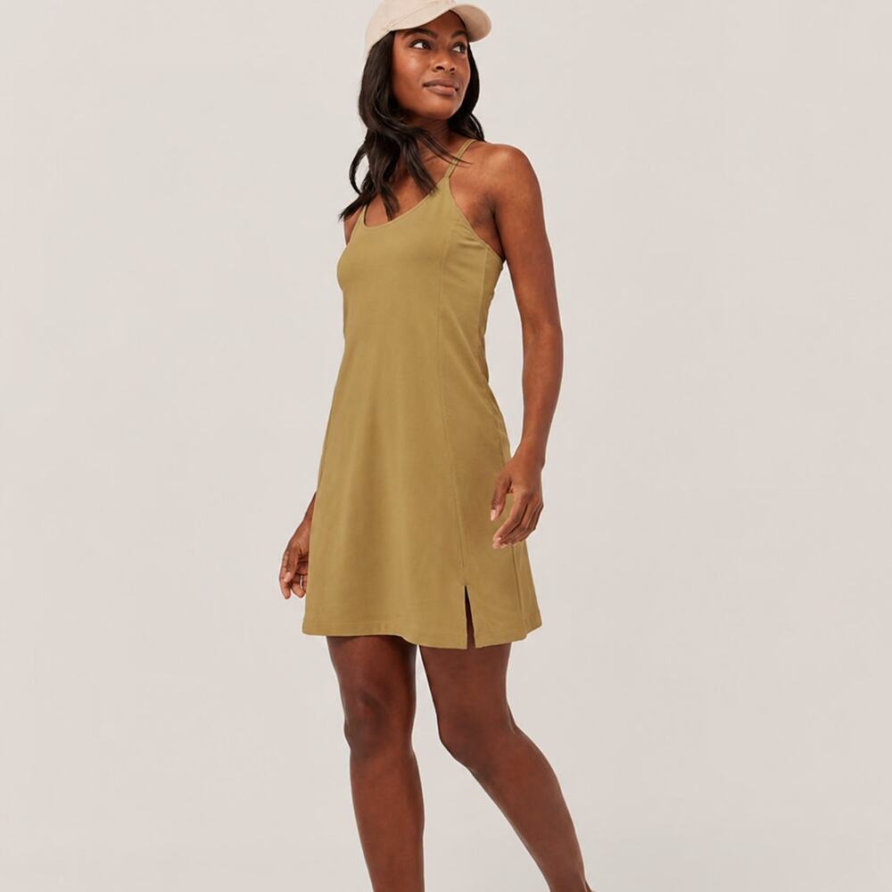 PACT The Studio Athleisure Mini Dress Mustard Gold XXL